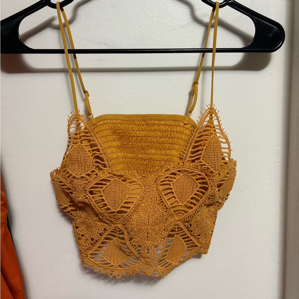 Buckle Mustard Lace Bralette